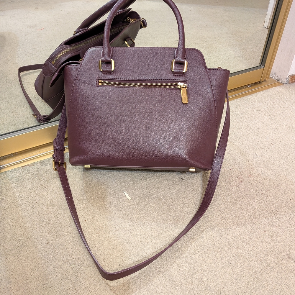 Charles & Keith Brown Shoulder Bag with Gold Accents